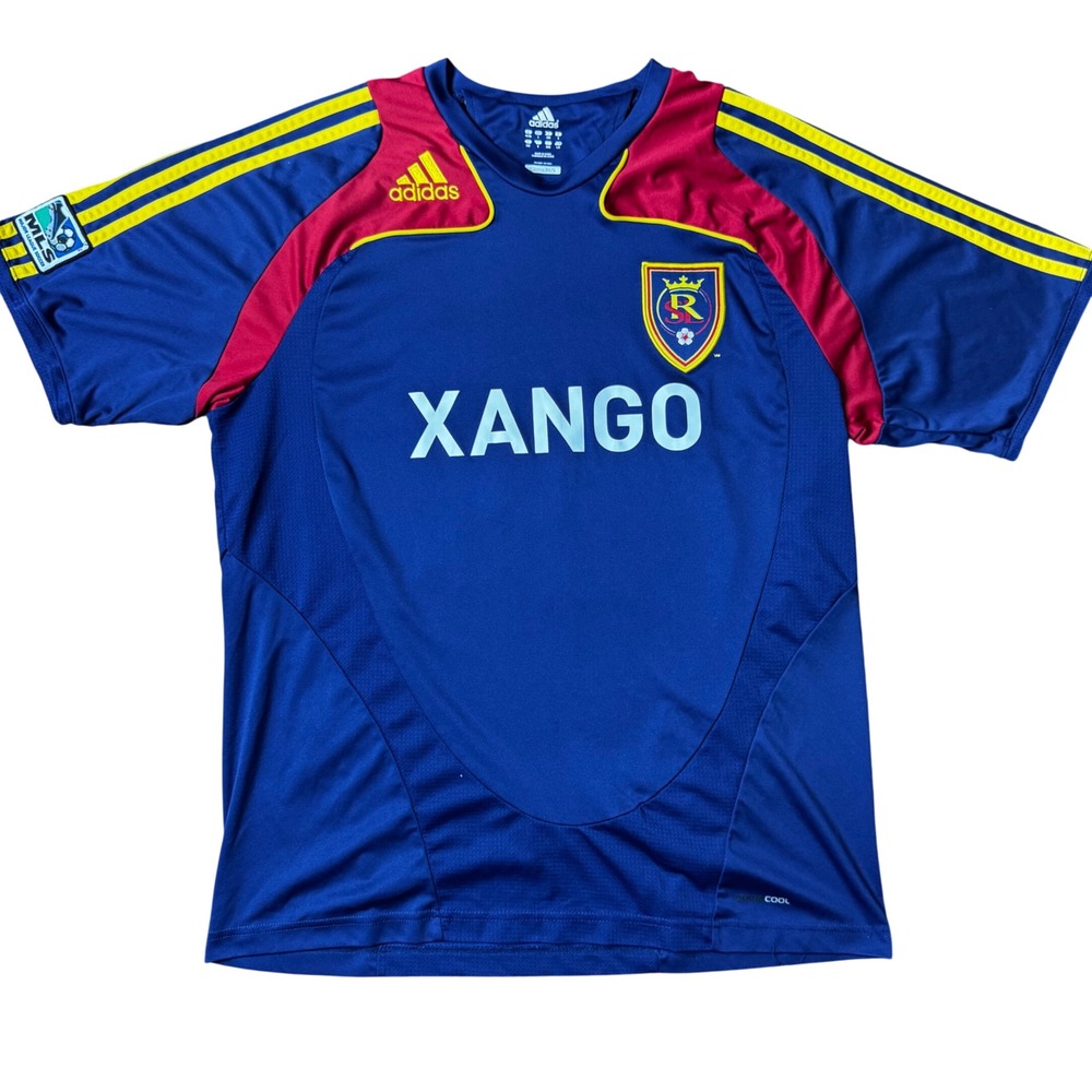 Adidas Real Salt Lake‎ MLS Soccer Jersey Blue Red Mens Large Xango #14 ClimaCool
